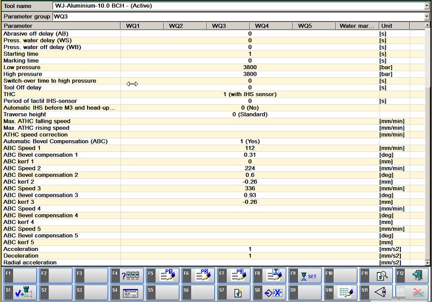 ABC - Adaptive Bevel Compensation, user interface