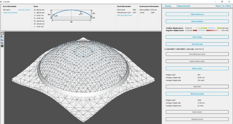 Screenshot of scanning software